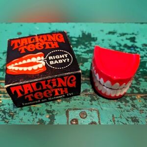 vtg 1970 Talking teeth chattering Toy w/ BOX Yakity Yak As Seen On TV! Joke